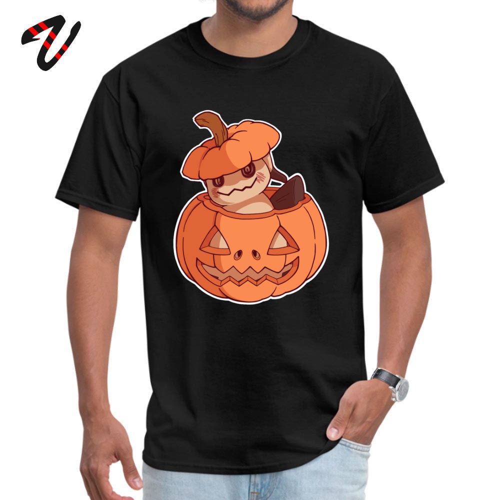 Halloween Mimikyu Normal Top T shirts for Men Pure Cotton Summer Autumn Tops Shirt Clothing Post - Mimikyu Plush