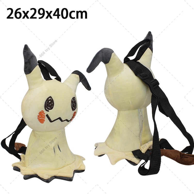 New Pokemon Backpack Plush Snorlax Eevee Mimikyu Mew Gengar Kawaii Backpack Bag Soft Schoolbag Children s - Mimikyu Plush