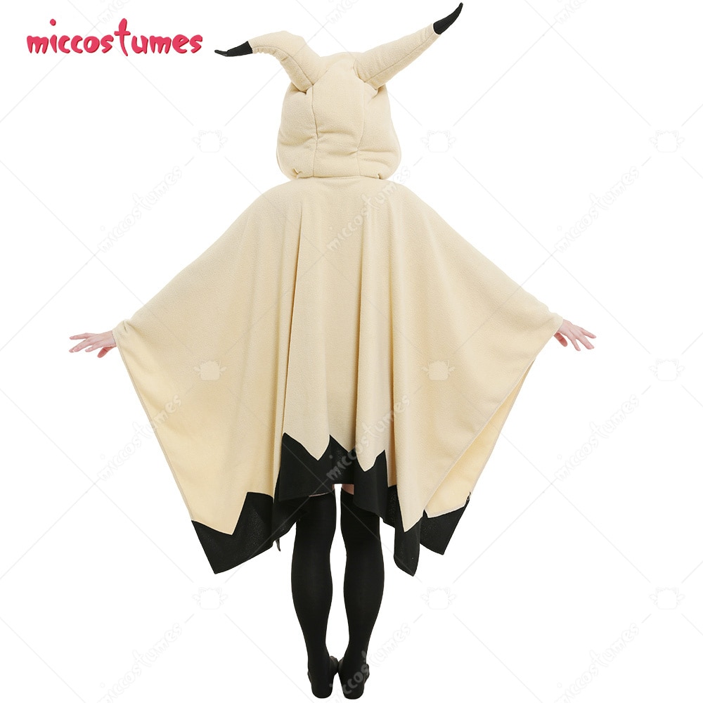 Adult Anime kawaii Onesie Kigurumi Mimikyu Cosplay Costume Cute Hooded Blanket Home Wear Cape Cloak with 1 - Mimikyu Plush